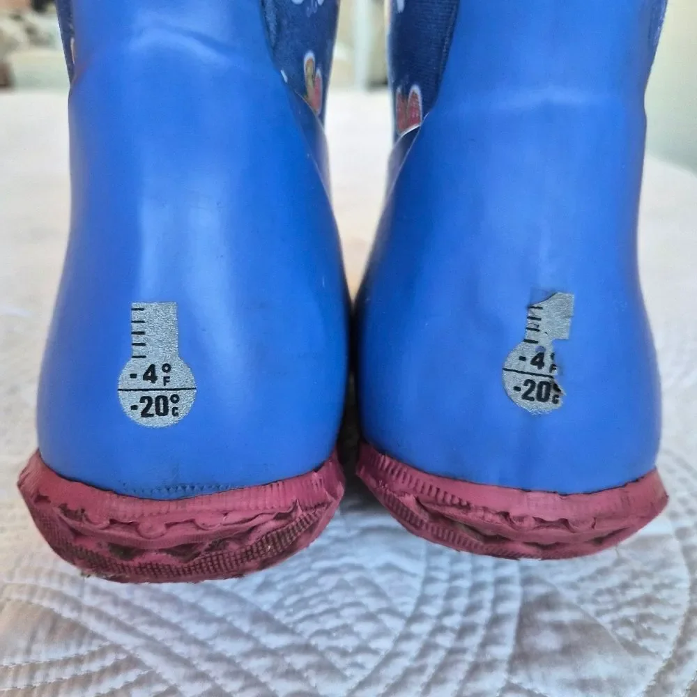 VGUC Bogs Durham Butterfly Kids Winter Waterproof Boots - Size 2